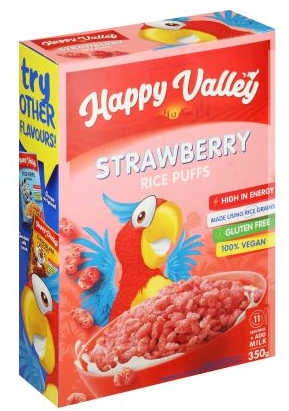 Happy Valley Strawberry Rice Puffs