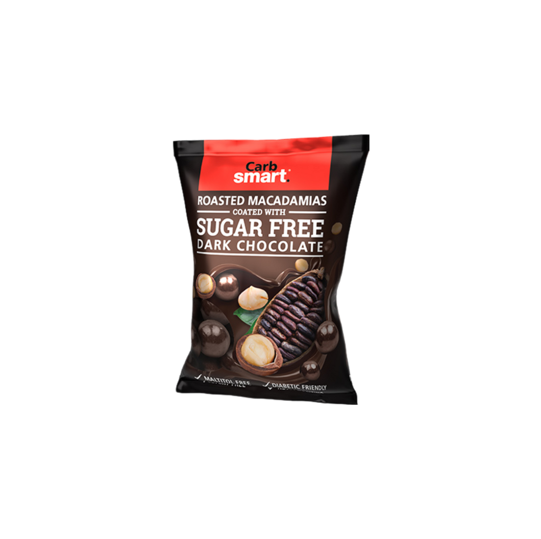 Carbsmart Donker Sjokolade Bedekte Macadamias 80g