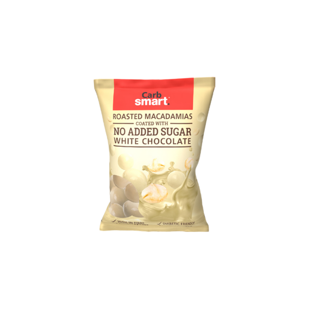 Carbsmart Wit Sjokolade Bedekte Macadamias 80g