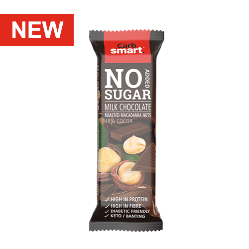 Carbsmart Milk Chocolate with Macadamia Nuts - No Added Sugar